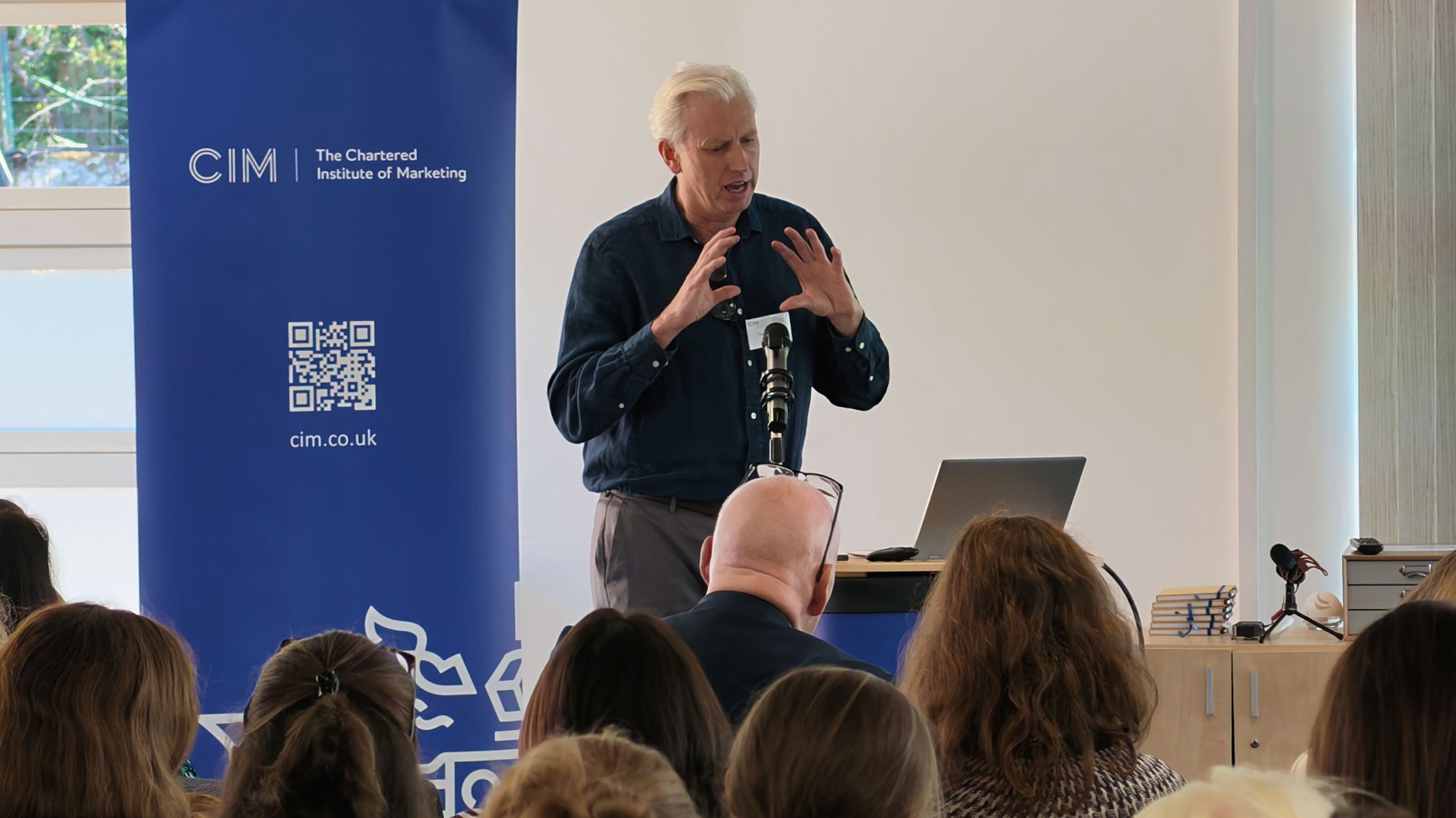 Tim Bond speaking at the CIM South East conference
